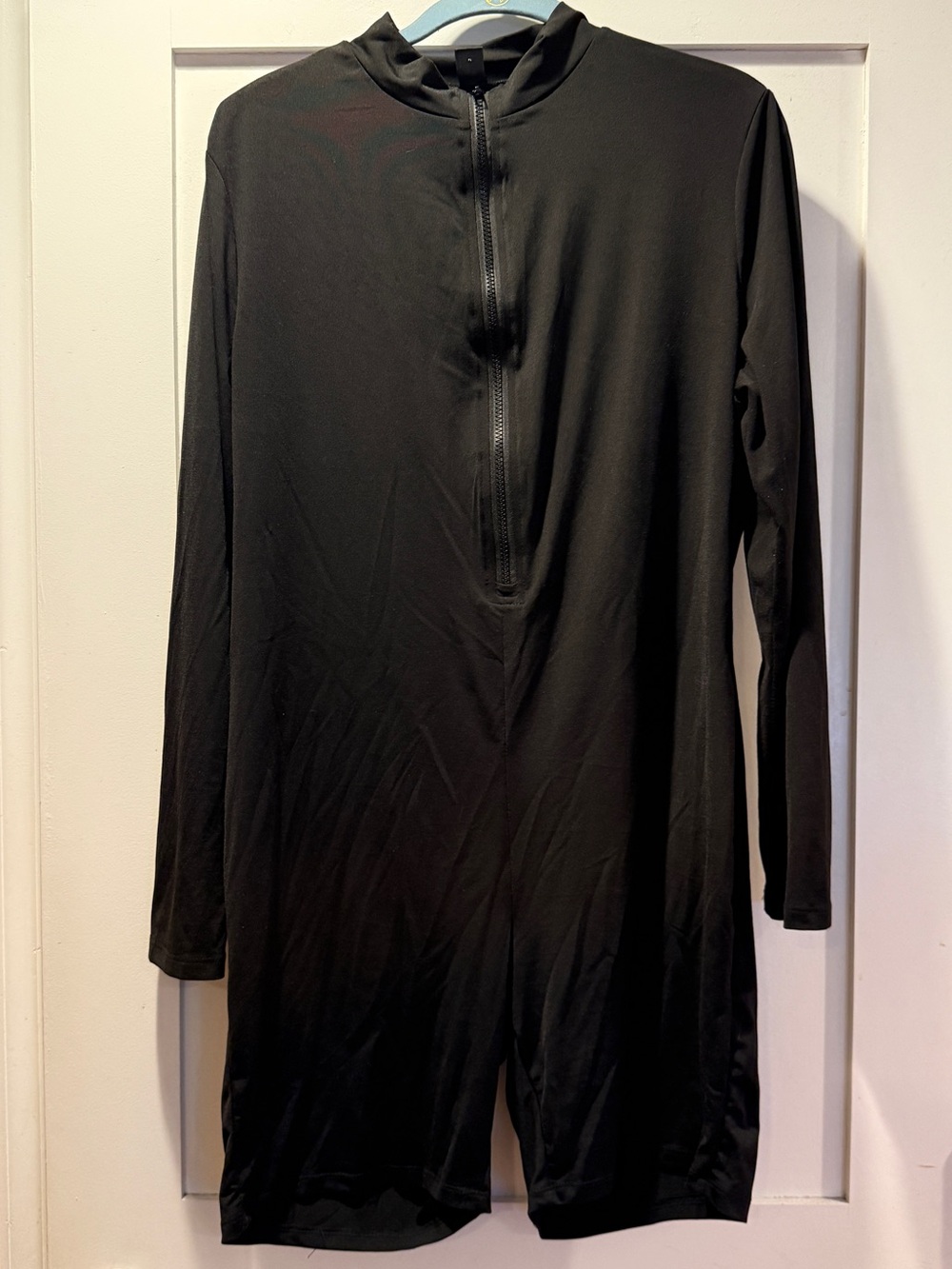 SHEIN Black Long-Sleeve Jumpsuit Romper